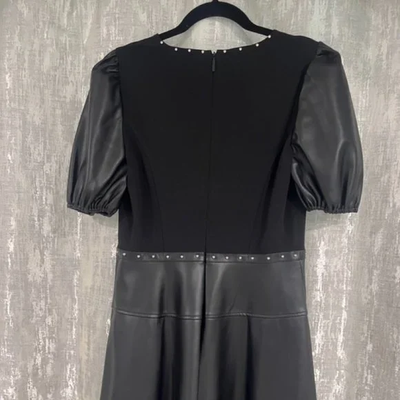 Karl Lagerfeld Paris, Women’s Faux leather dress silver-tone studs. SZ 6, NWT - Picture 13 of 13